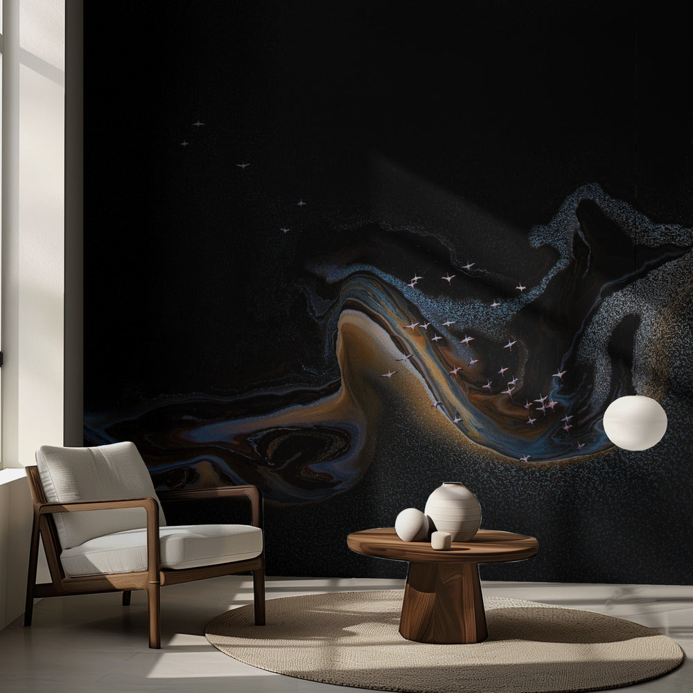 Flamingo järven yli | Valokuvatapetit