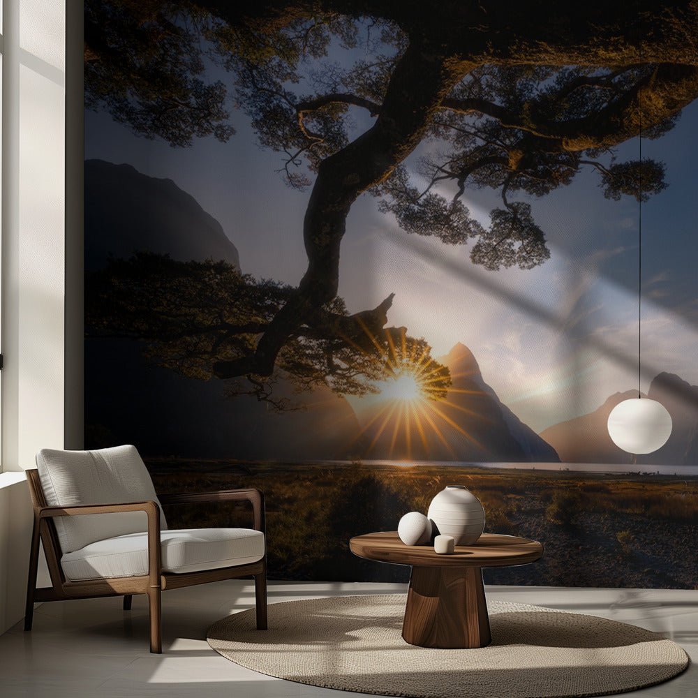 Aurinkoinen päivä Milford Soundissa | Valokuvatapetit