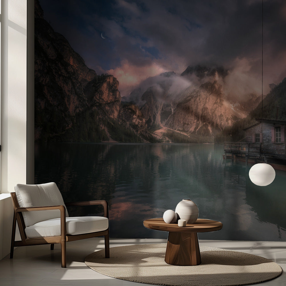 Braies-järvi, Dolomiitit | Valokuvatapetit