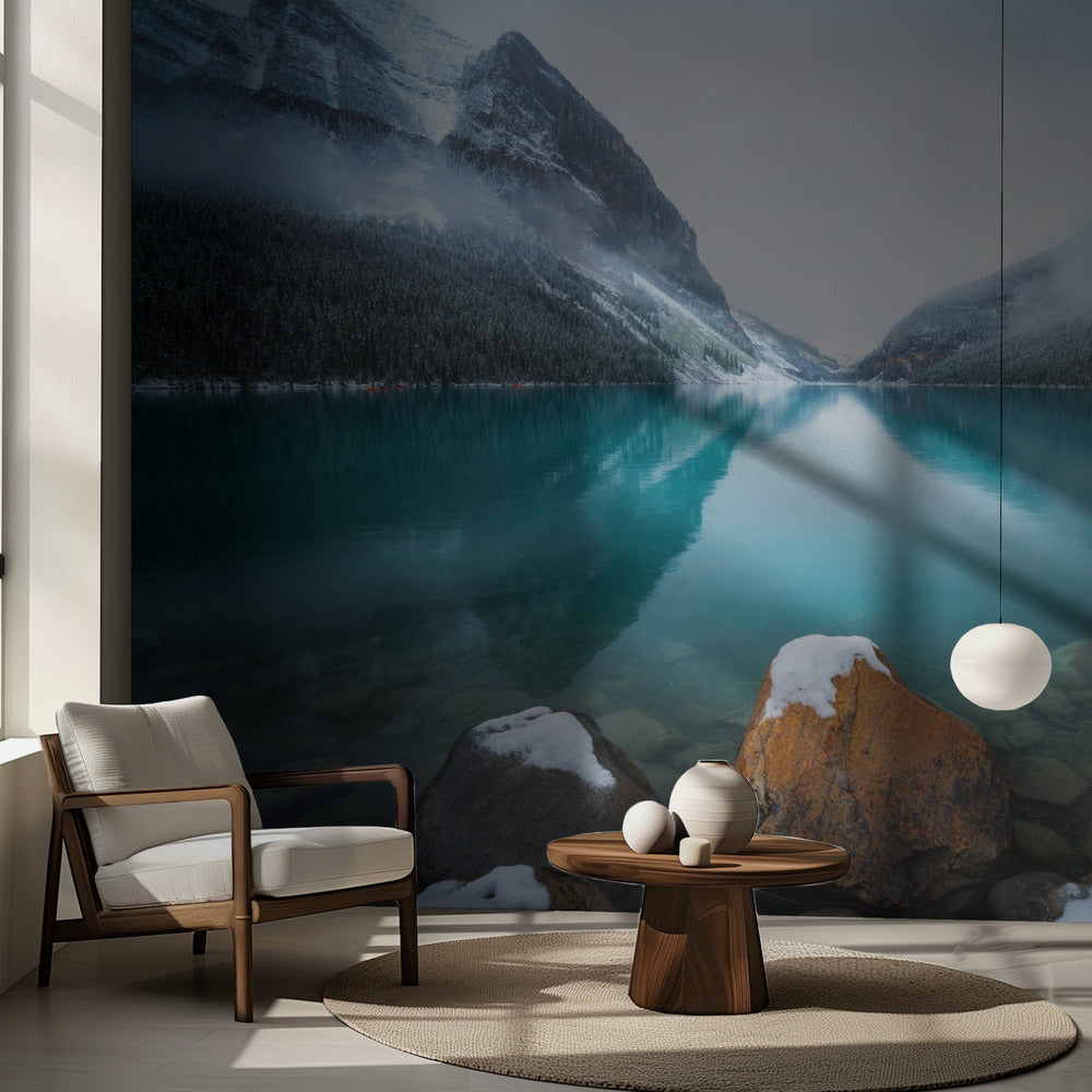 Sumuinen Louise-järvi | Valokuvatapetit