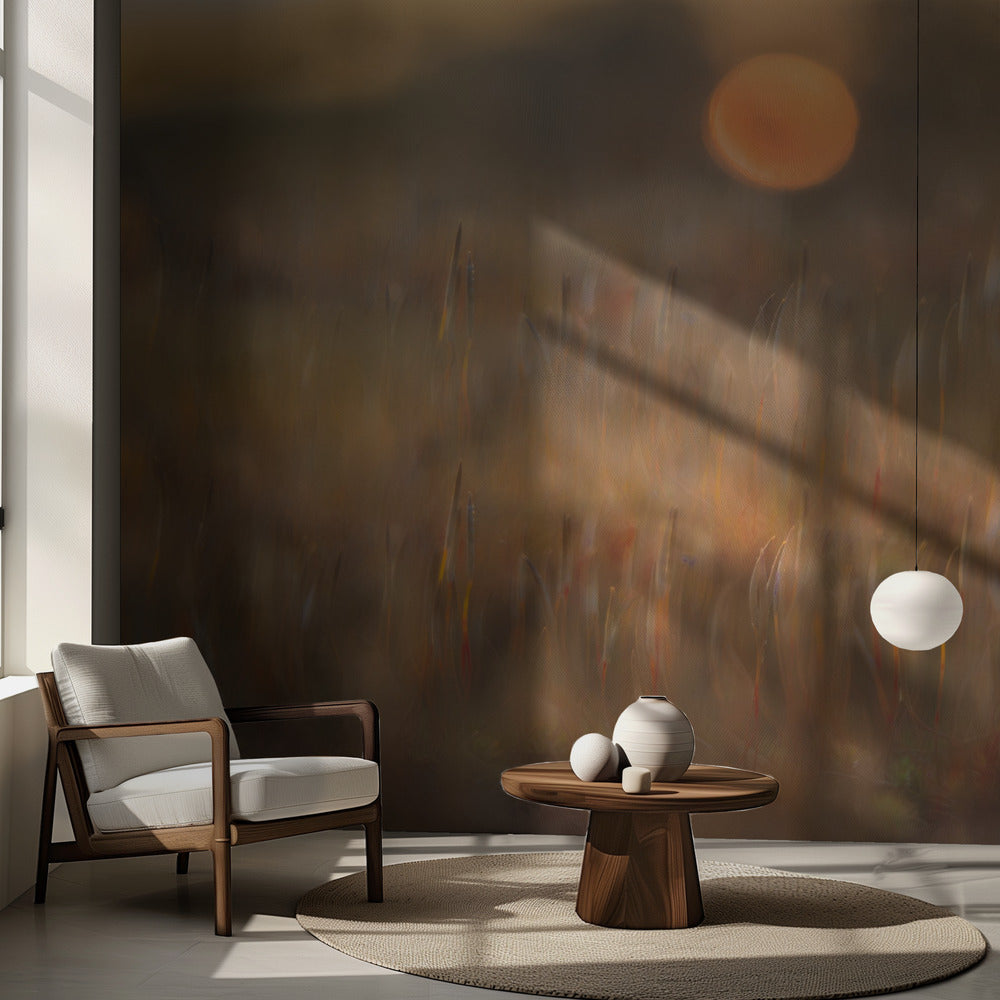 solopgang blandt det ruhårede mos | Fototapeter