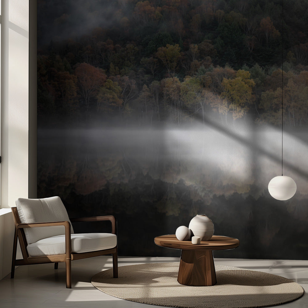 Lo stagno mistico in autunno | Carta da Parati Fotografica