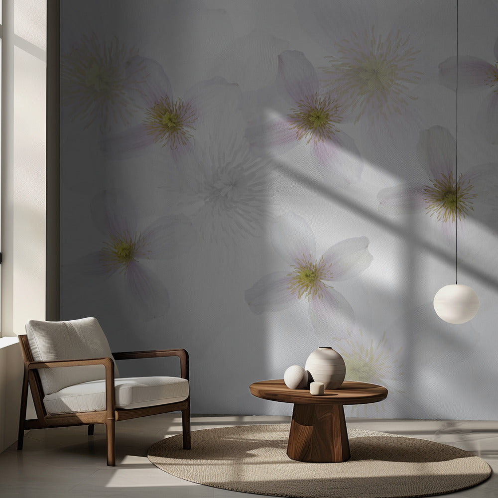 Arte de clemátide | Papel Pintado Fotográfico