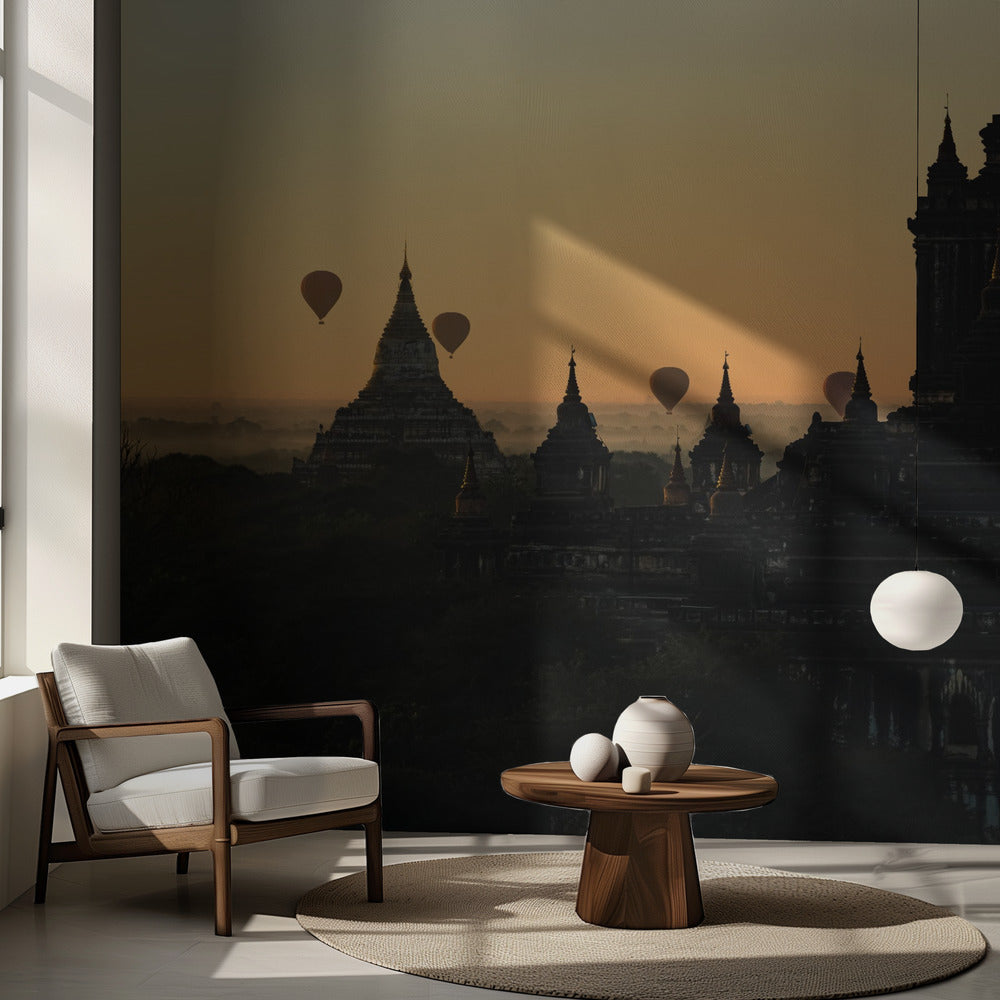 Alba a Bagan | Carta da Parati Fotografica