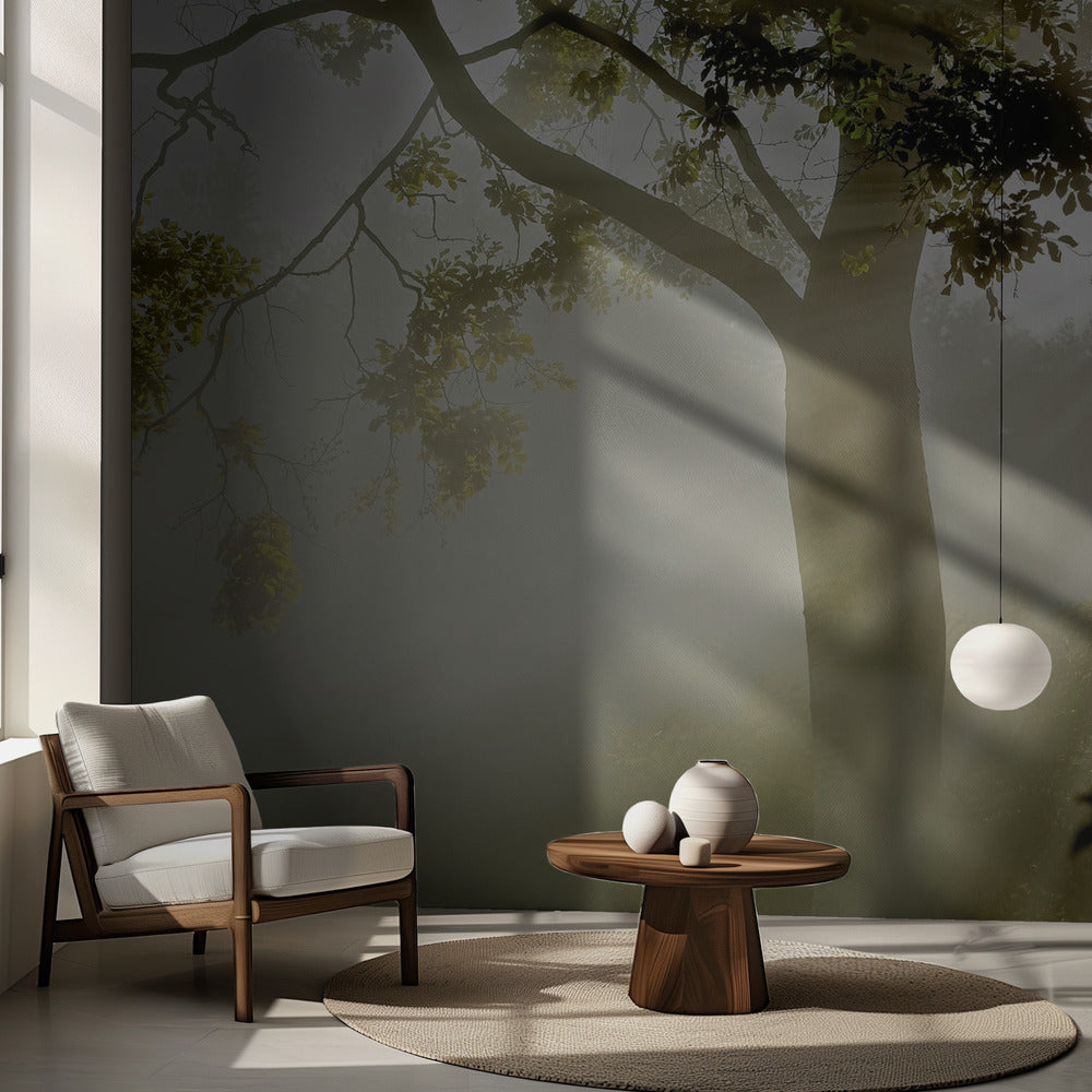 Nebbia a Møns Klint | Carta da Parati Fotografica