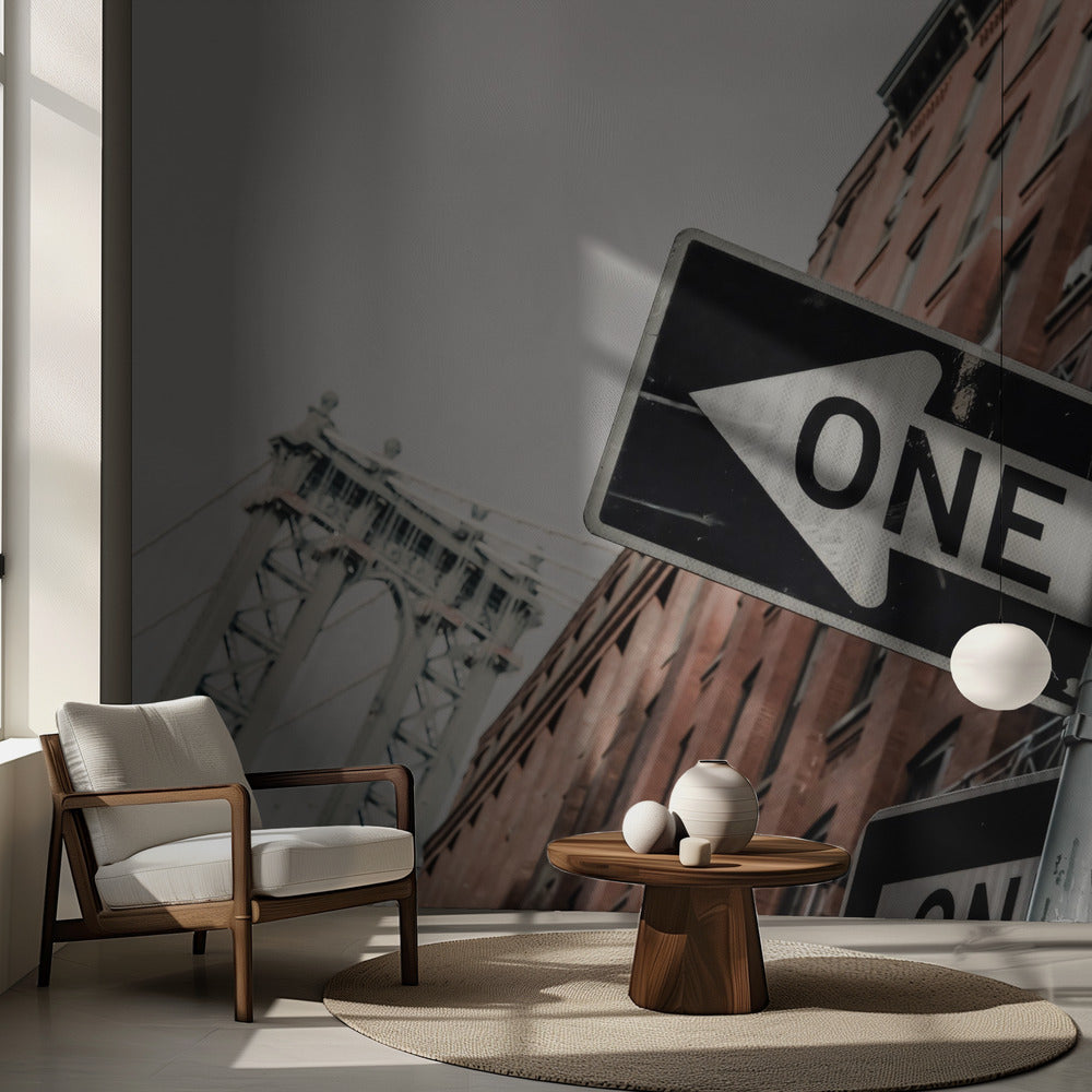 Manhattan Bridge, Einbahnstraße | Fototapeten