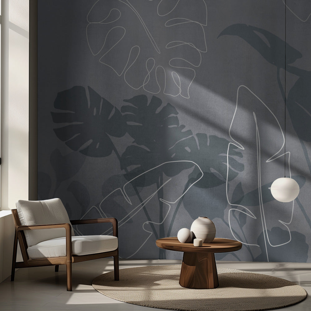 Abstrakti kasvitieteellinen ja viivamainen | Valokuvatapetit