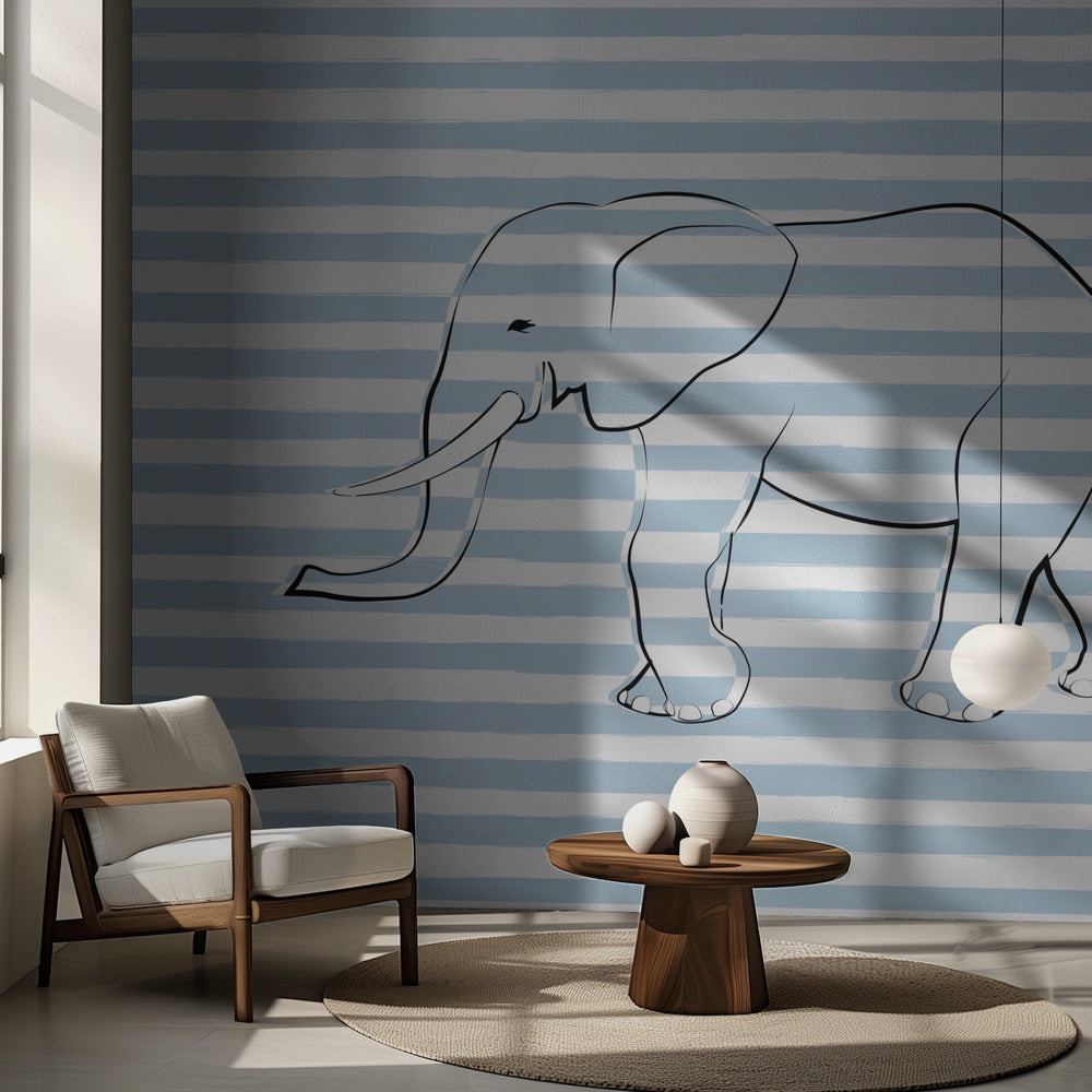 Stripe Elephant | Wallpaper