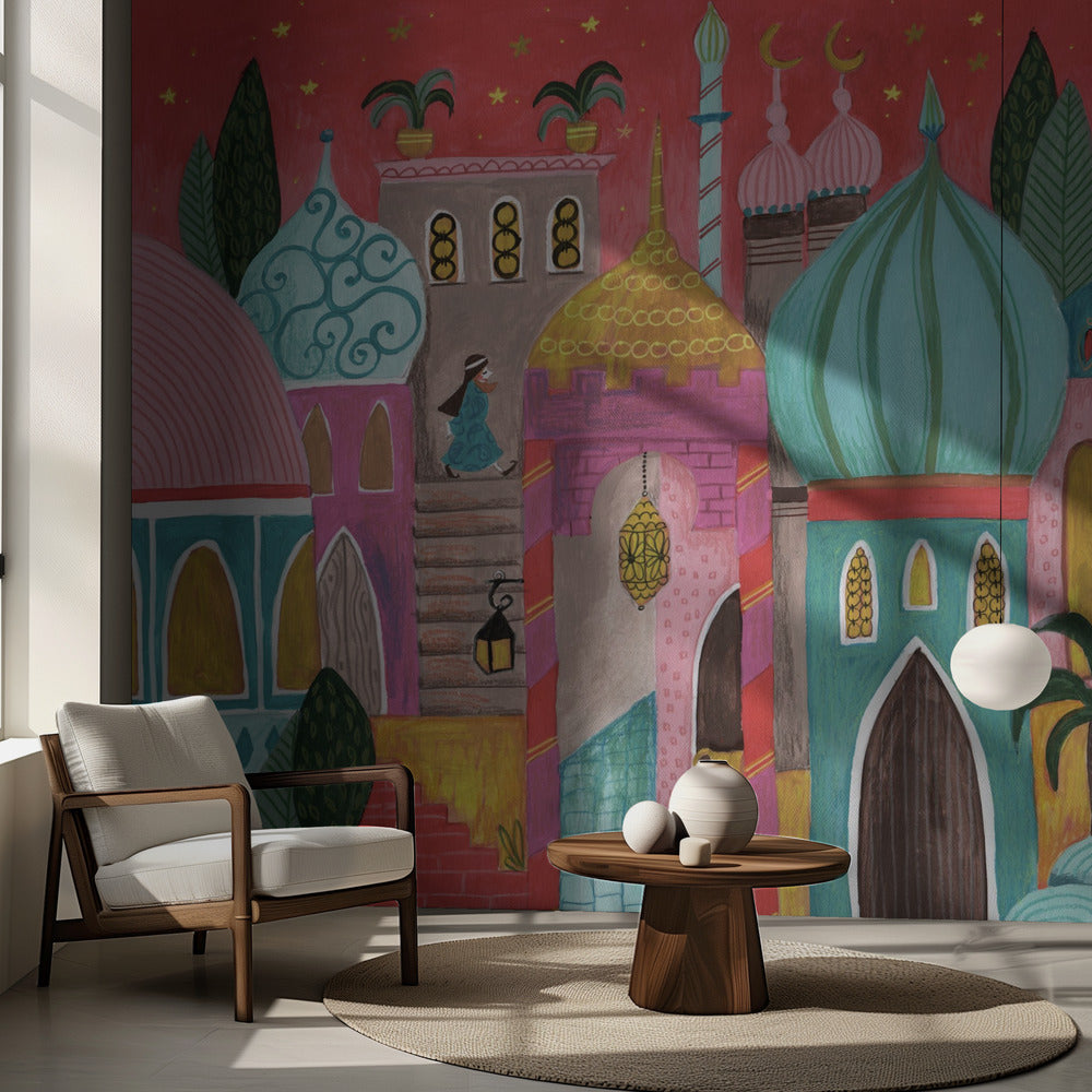 Różowe orientalne miasto Betlejem | Fototapeta