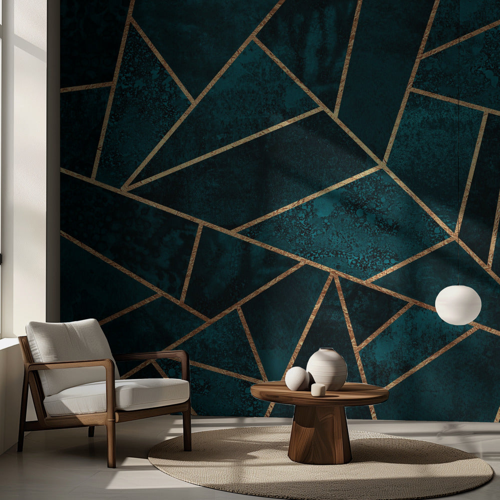 Głęboki turkusowy kamień | Fototapeta