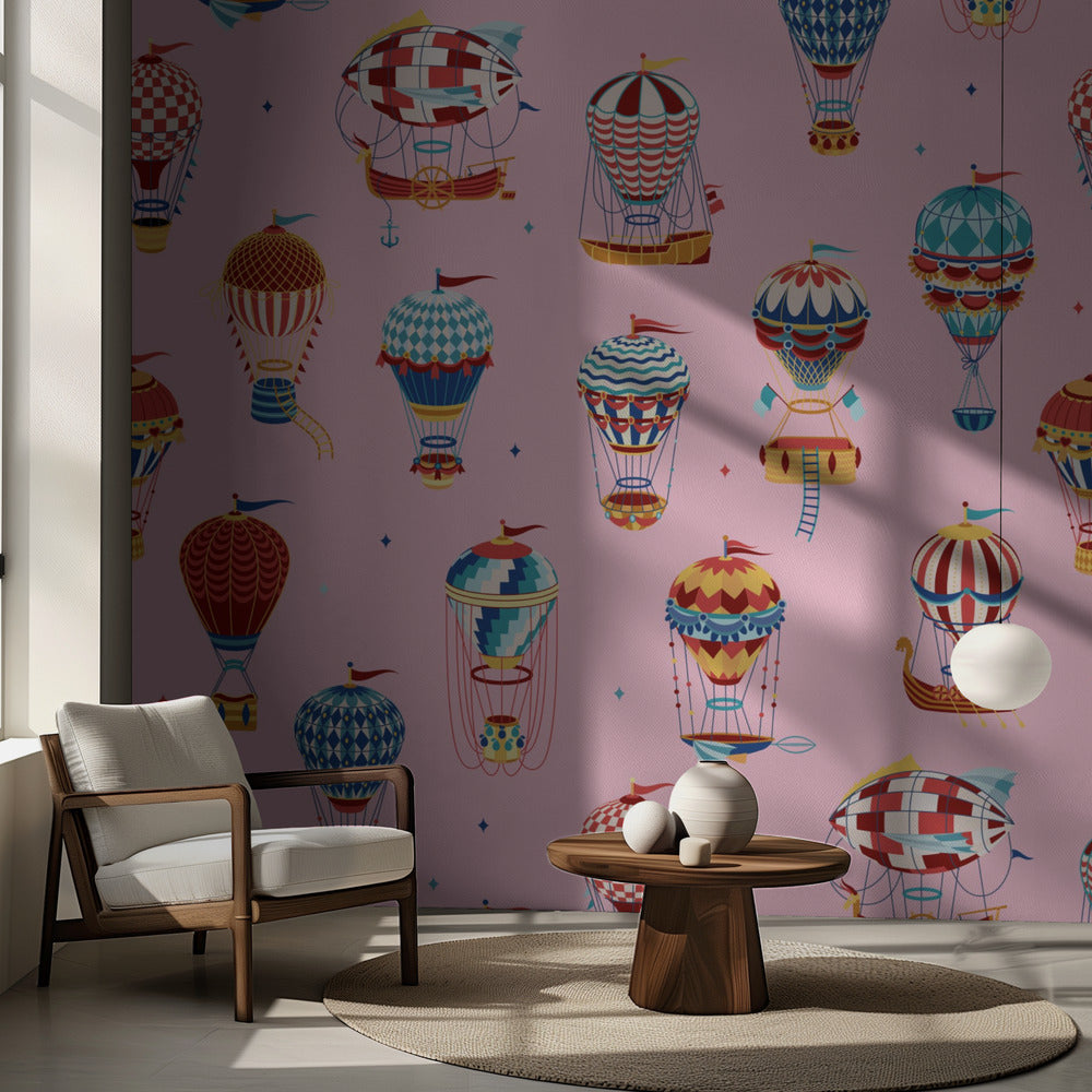 Up,Up and Away_Pink | Wallpaper