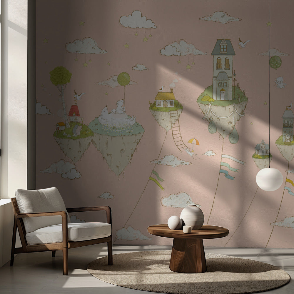 Floating Islands_Peachy | Wallpaper