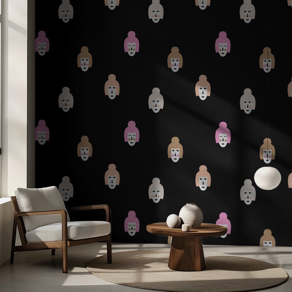 Faces (pattern design) | Wallpaper