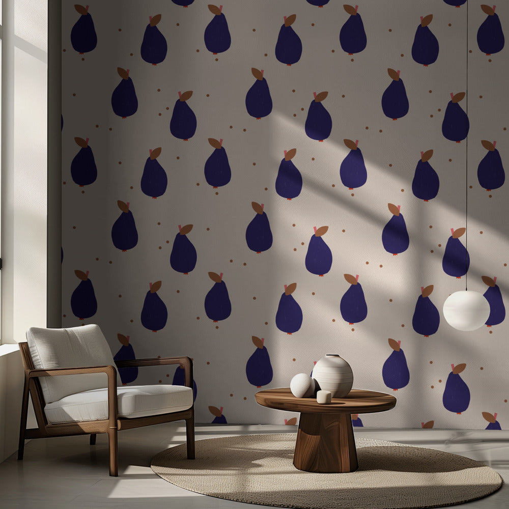 Glade pærer (mønsterdesign) | Fototapeter