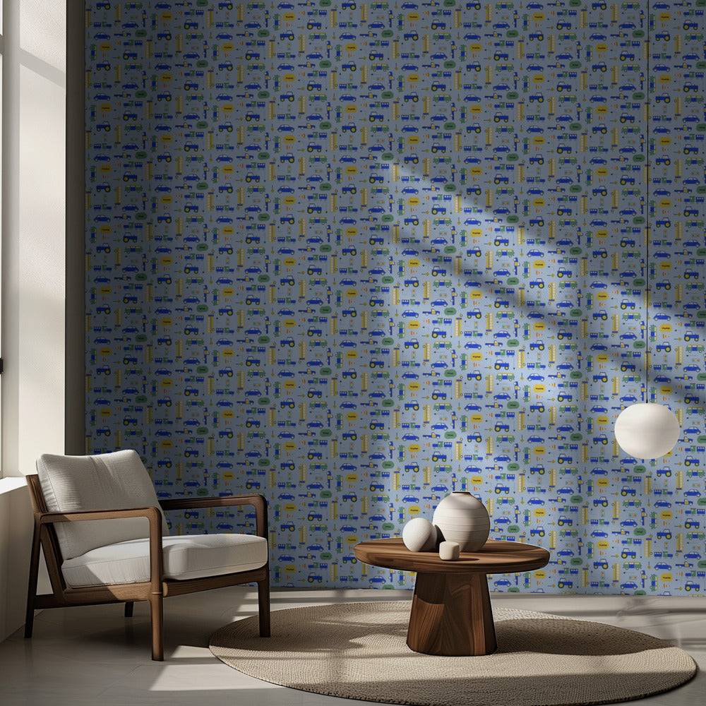 Värikkäät ajoneuvot lasten kaava | Valokuvatapetit