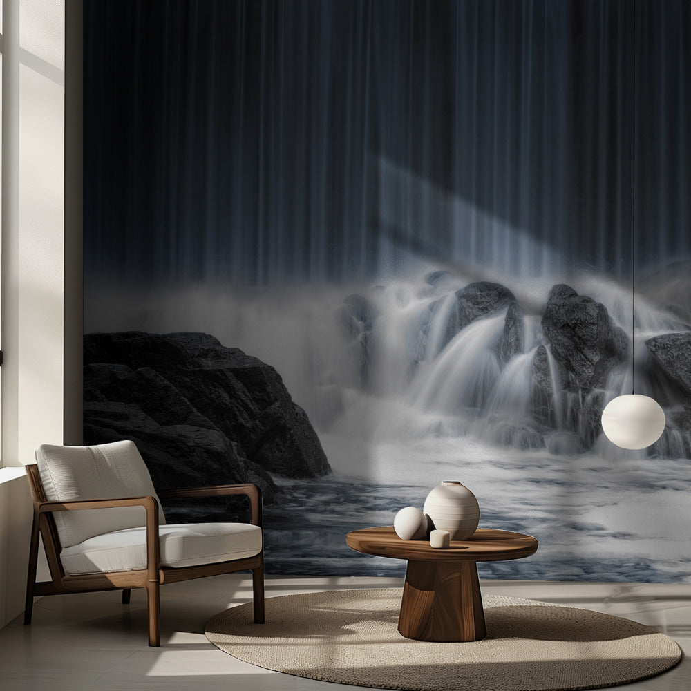 Sininen esirippu | Valokuvatapetit