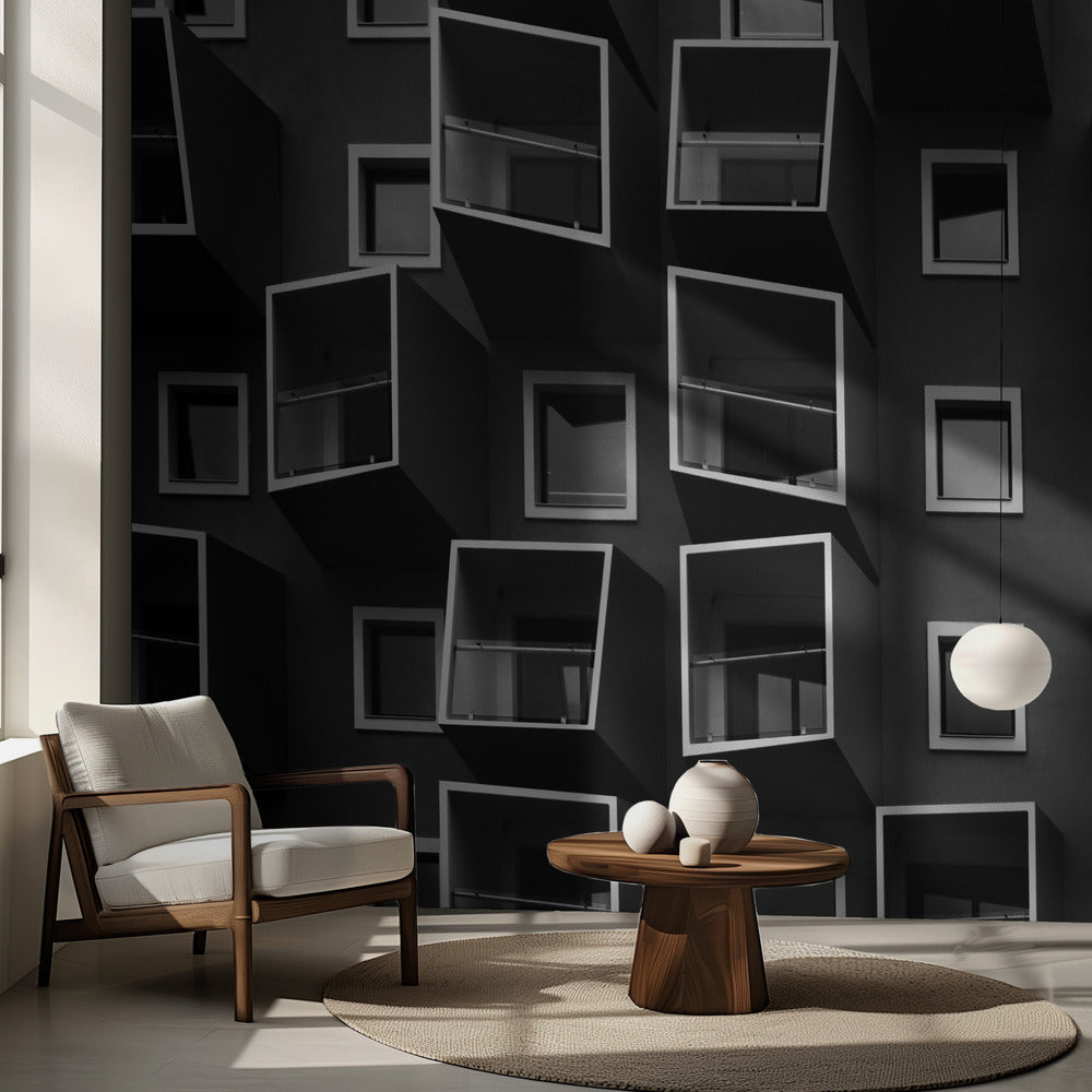 Życie w pudełkach | Fototapeta