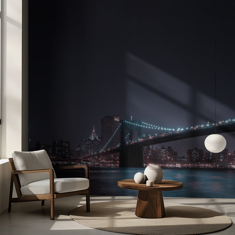 Horizonte de Manhattan y Puente de Brooklyn | Papel Pintado Fotográfico