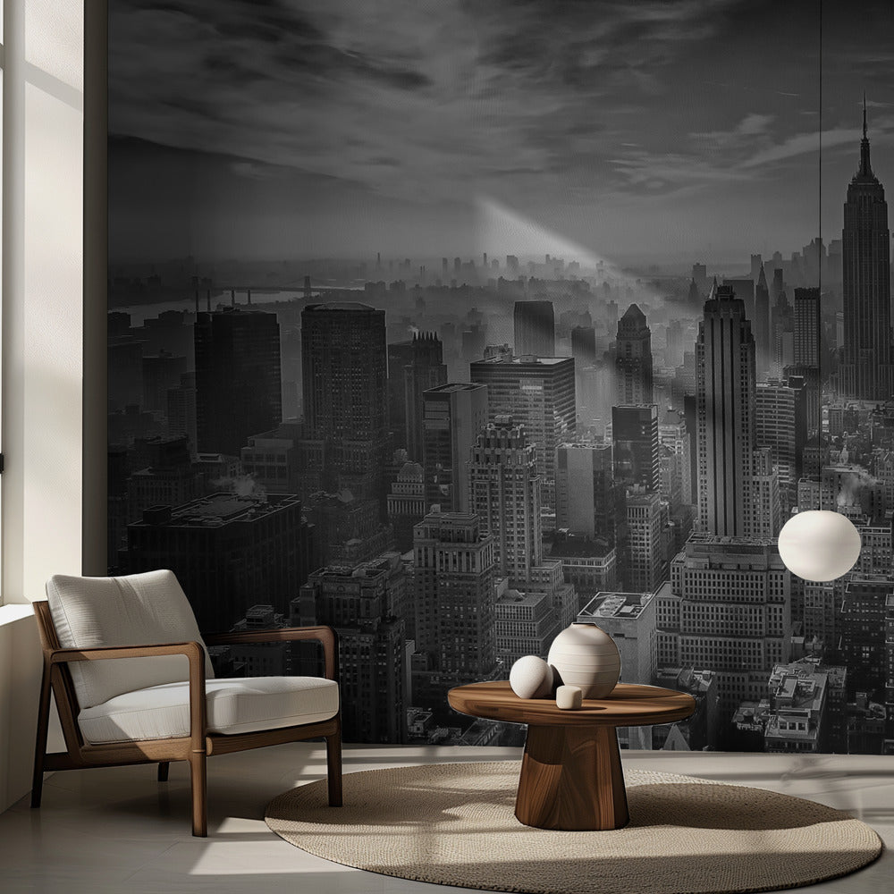 Ciudad Gótica Brumosa | Papel Pintado Fotográfico