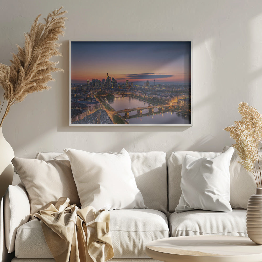Frankfurt Skyline at sunset | Poster