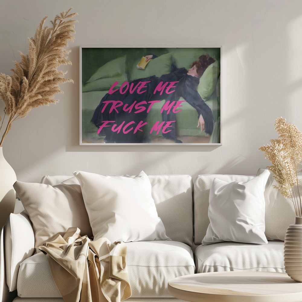 Liebe mich, vertrau mir, fick mich / Pinke Version | Poster