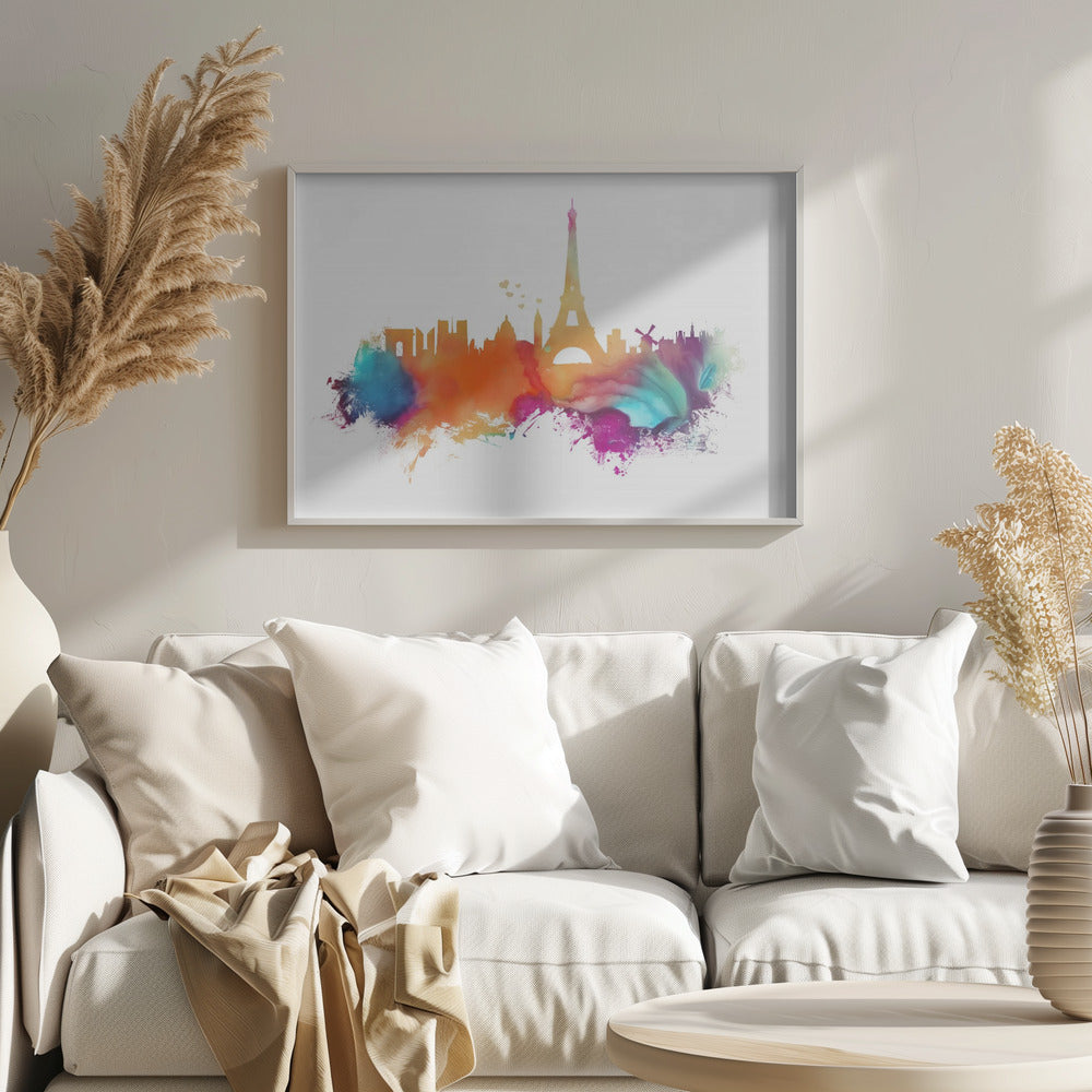 Paris France Skyline Sport Art (2) | Poster