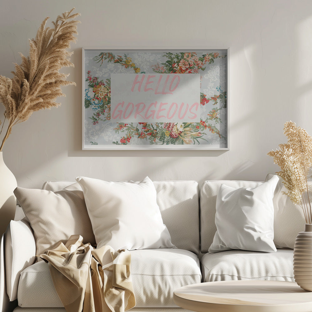 Hellogorgeousbluefloral Ratio2x3 | Poster