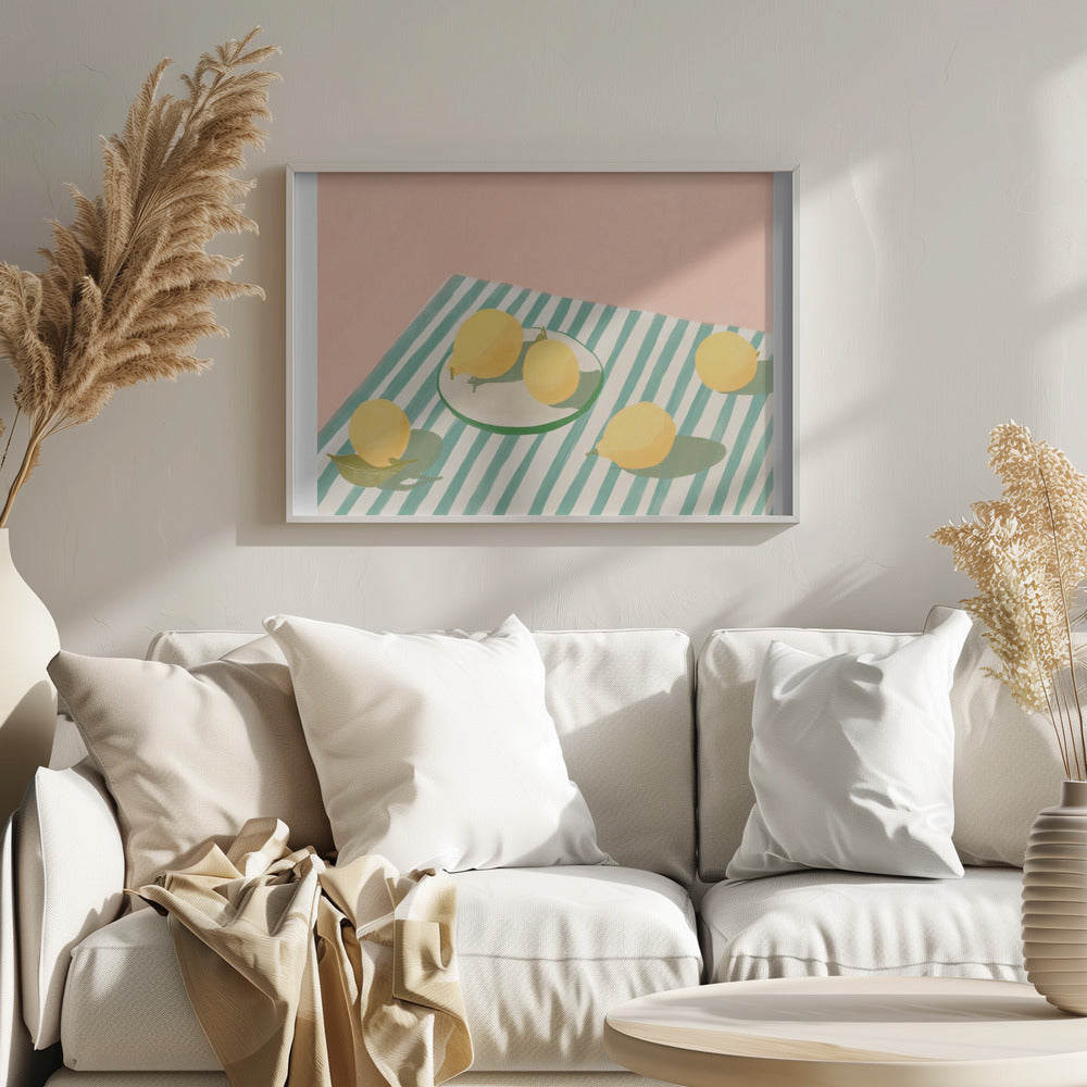 Lemons and stripes | Poster