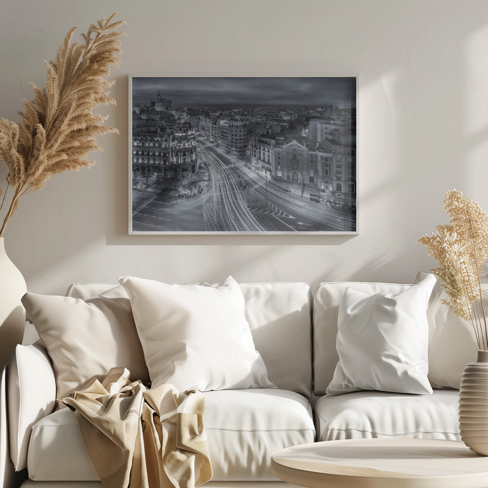 Lichter der Stadt Madrid | Poster - Kunstdruck
