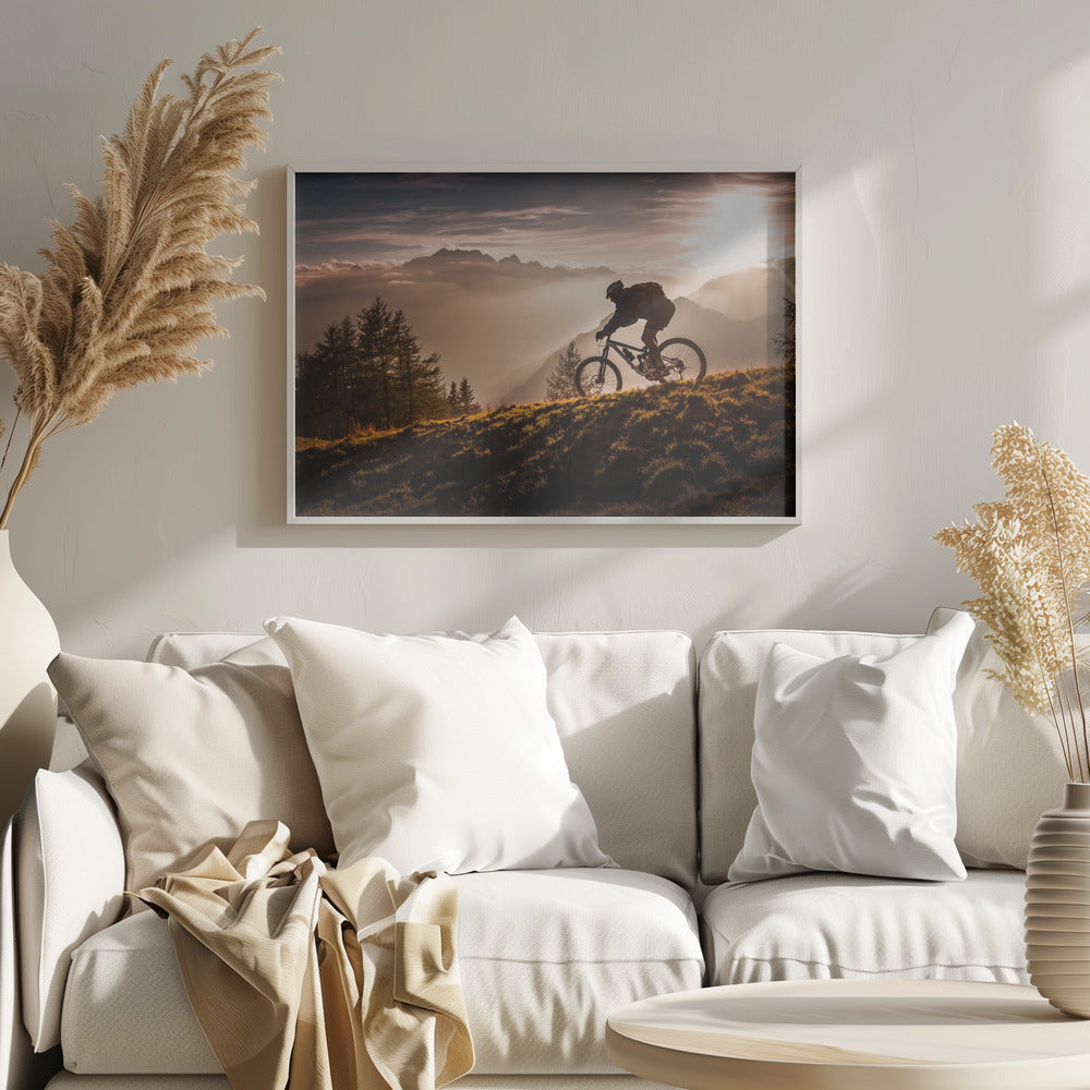 Golden hour biking | Poster