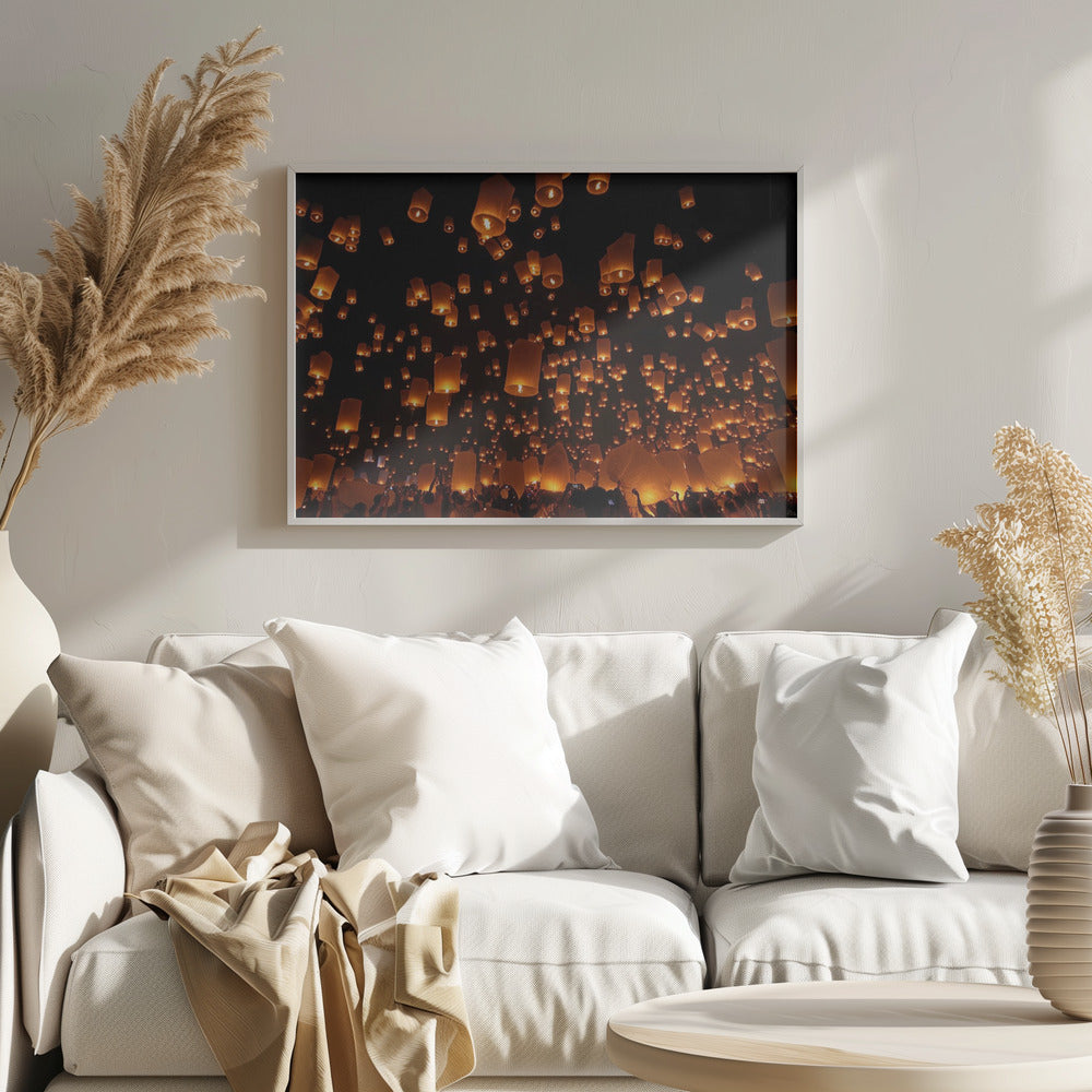 Kelluvat lyhdyt | Julisteet - Taidevedokset