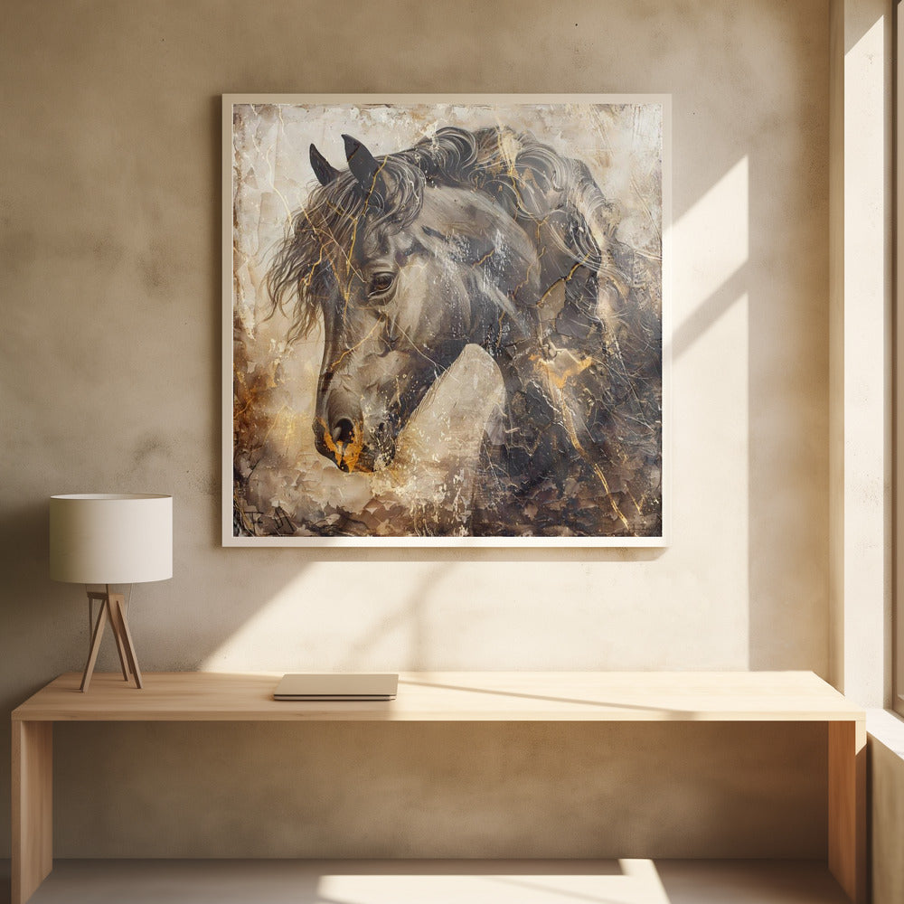 Pferd Vintage Kunst Illustration 11 | Poster