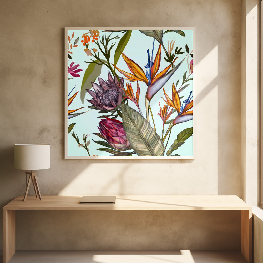 Proteas and Iris | Poster