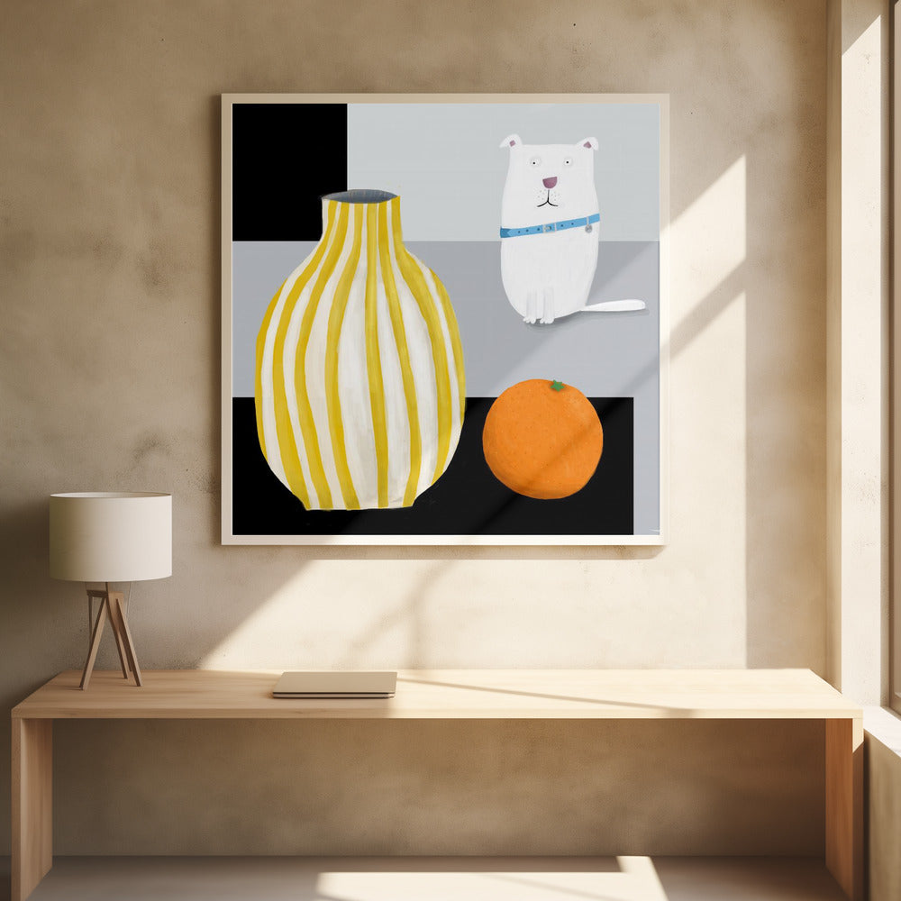 Dal 324a Hund Orange 30x37 | Poster