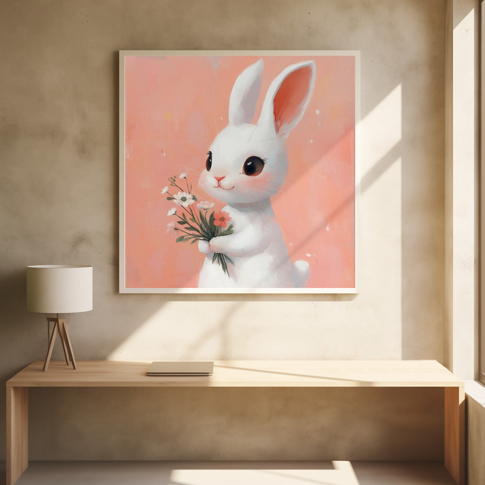 Hasenstrauß-Glückseligkeit | Poster