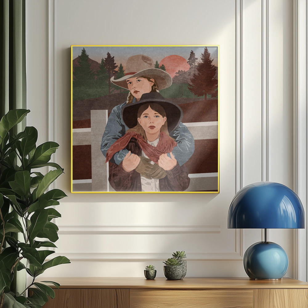 Westliche Schwestern | Poster - Kunstdruck