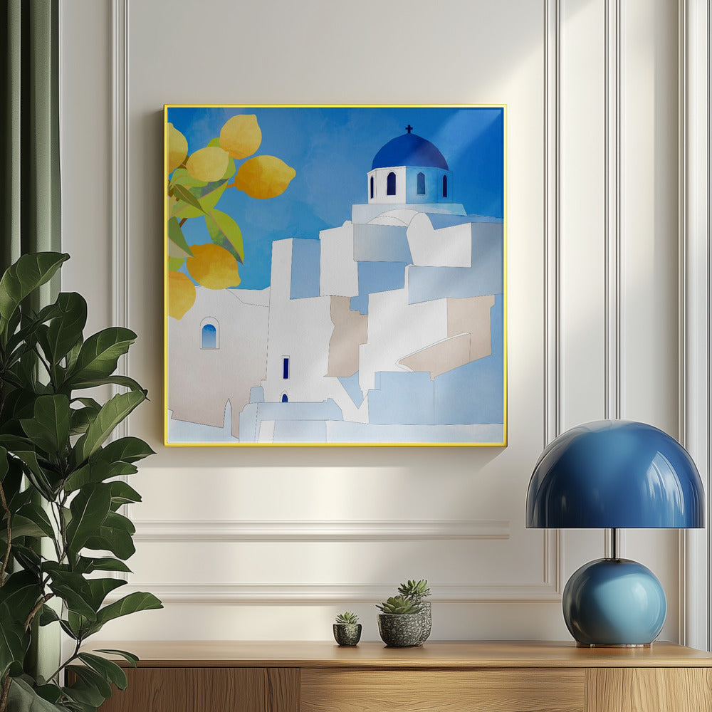 Santorini Uusi | Julisteet - Taidevedokset