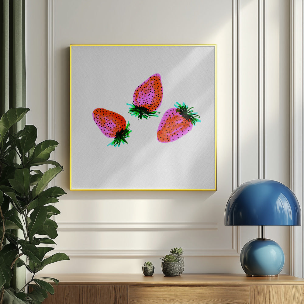 Rote Lavendel-Erdbeeren-Frucht | Poster - Kunstdruck