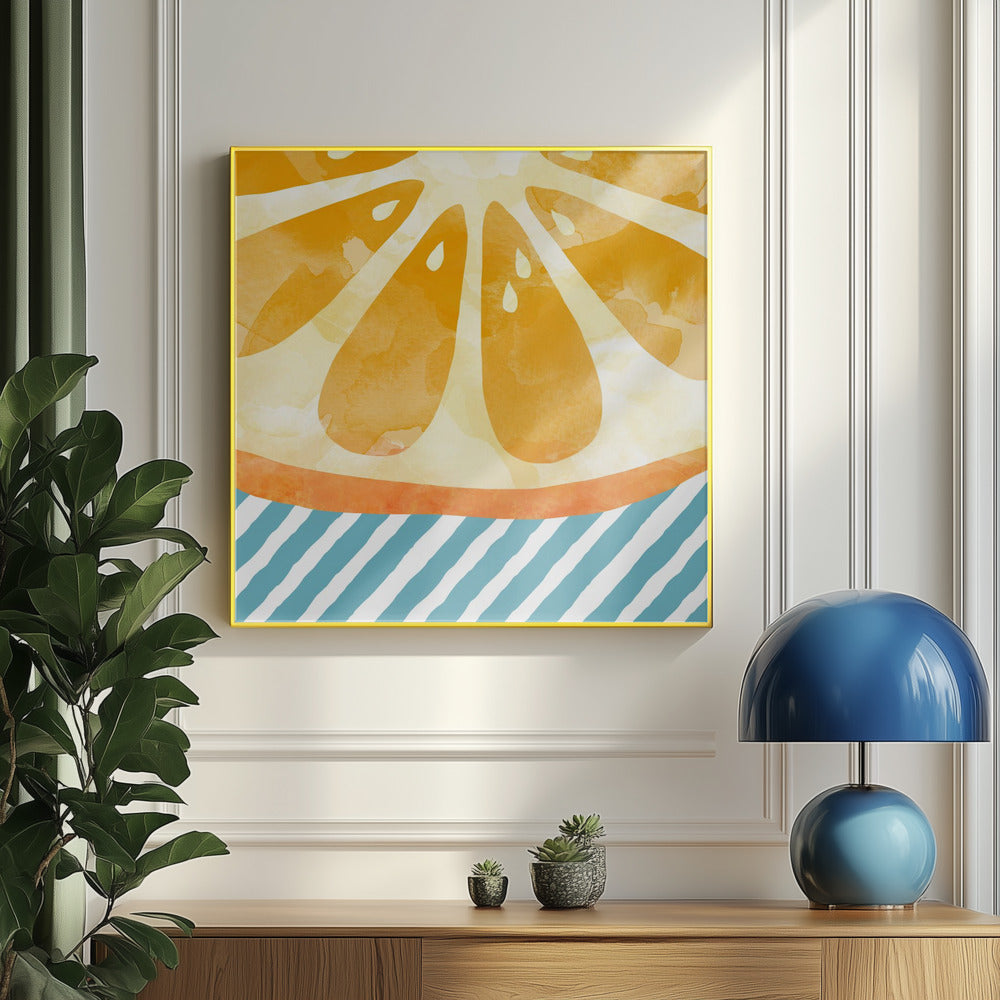 Oranges Abstraktes | Poster - Kunstdruck