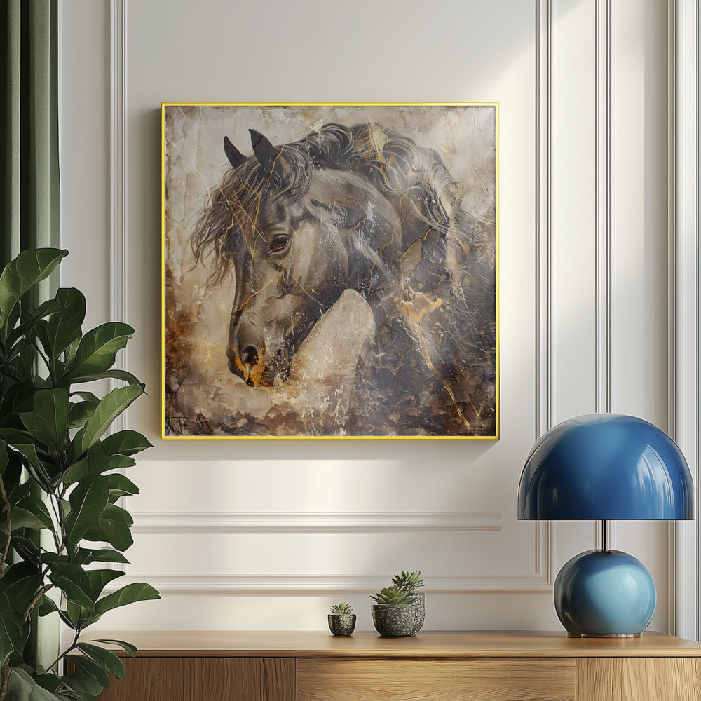 Pferd Vintage Kunst Illustration 11 | Poster