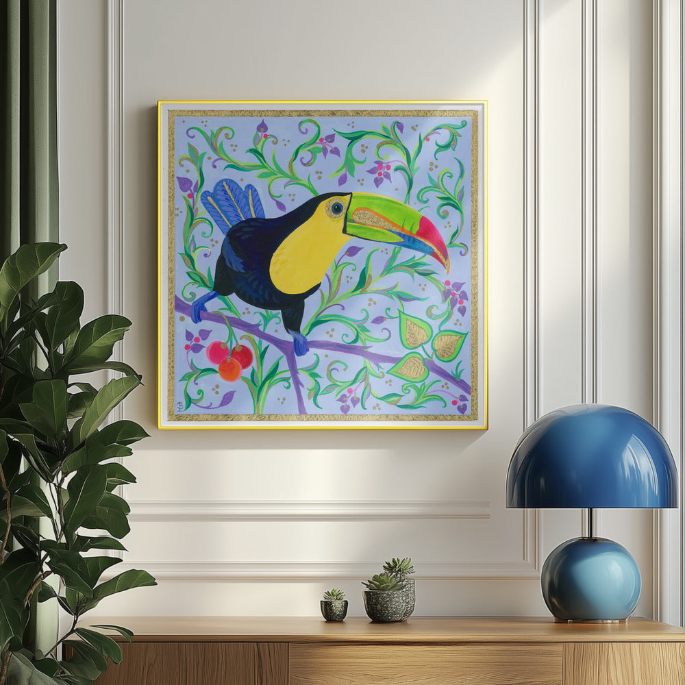 Colorful Beak Perched On A Branch | Poster