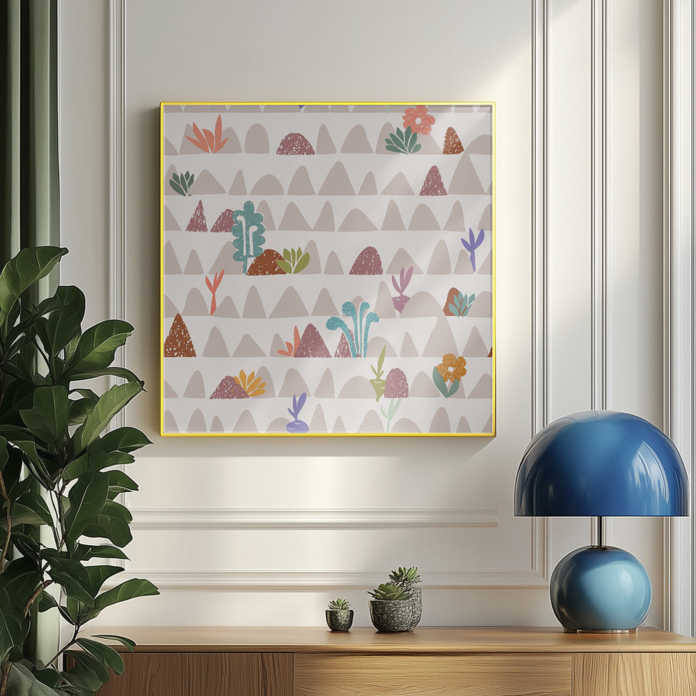 Farmland abstract warm white | Poster