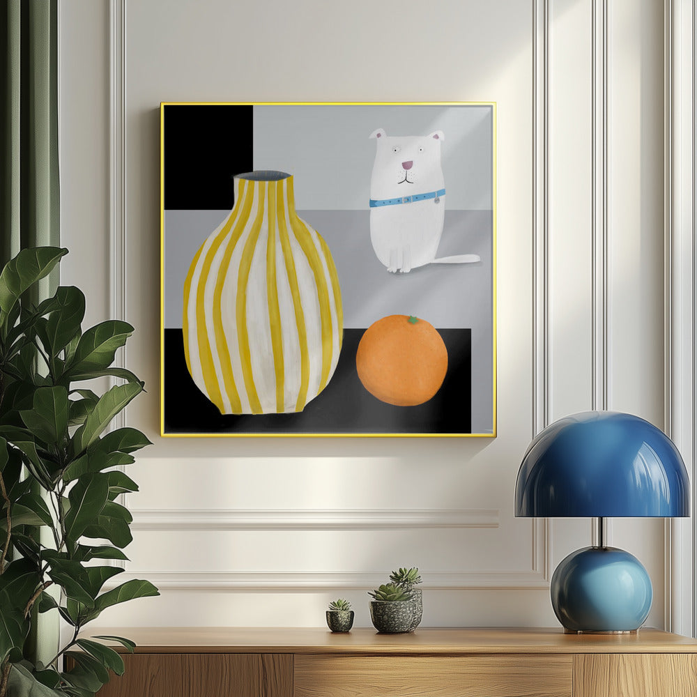 Dal 324a Hund Orange 30x37 | Poster