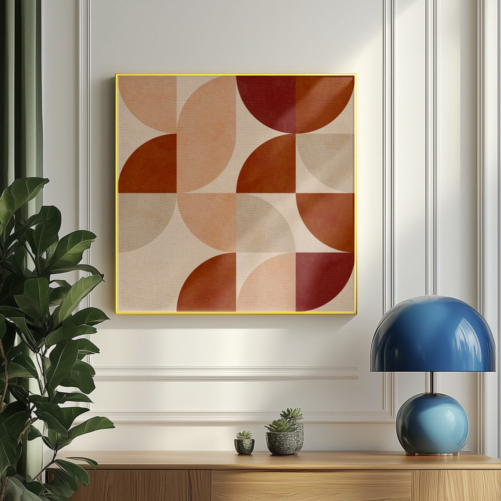 Herbst Mitte des Jahrhunderts Erdiges Poster