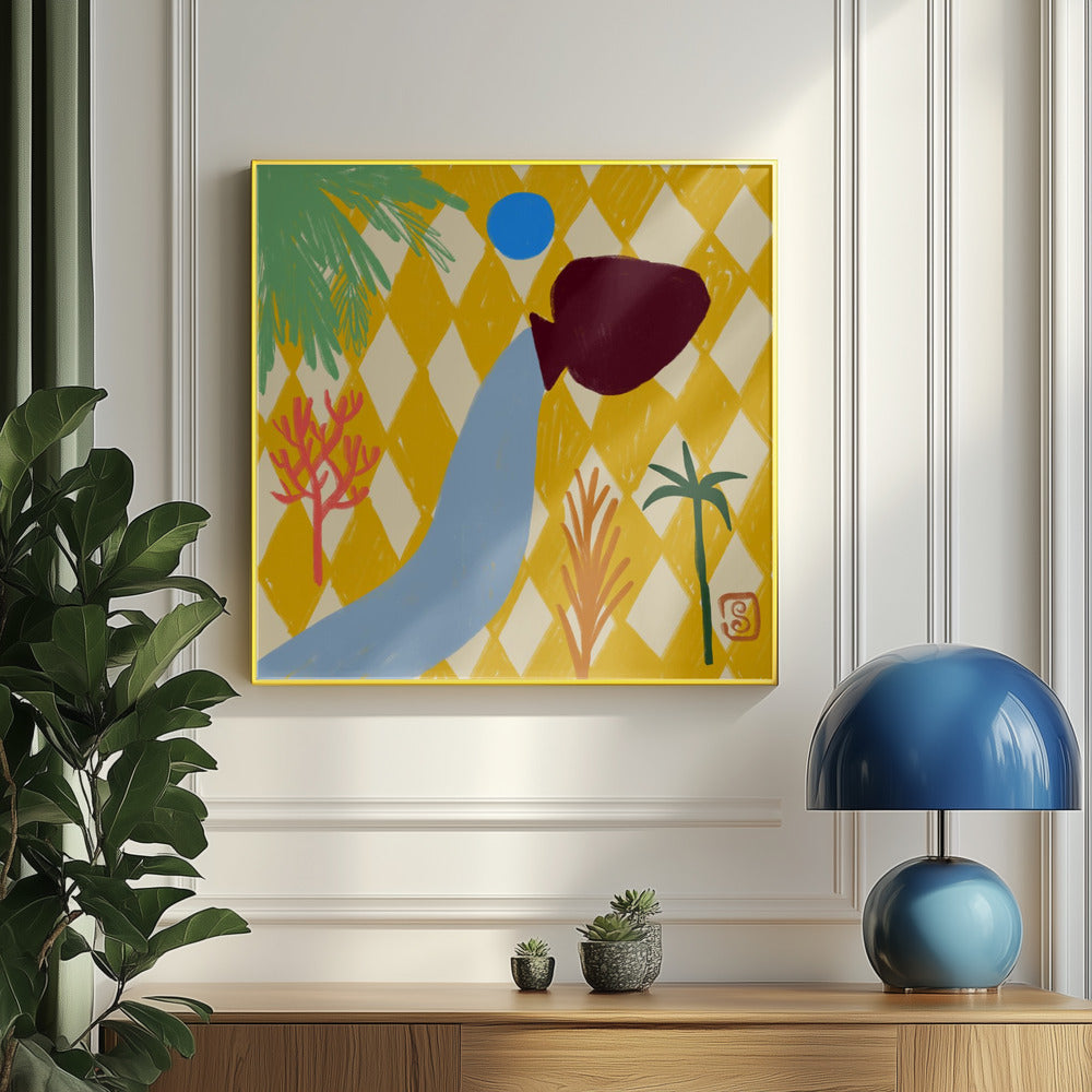 Lebendiger Oasenfluss | Poster