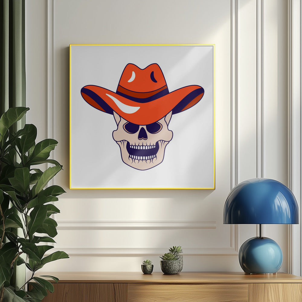 Icono de calavera de vaquero | Posters  - Impresiones de Arte