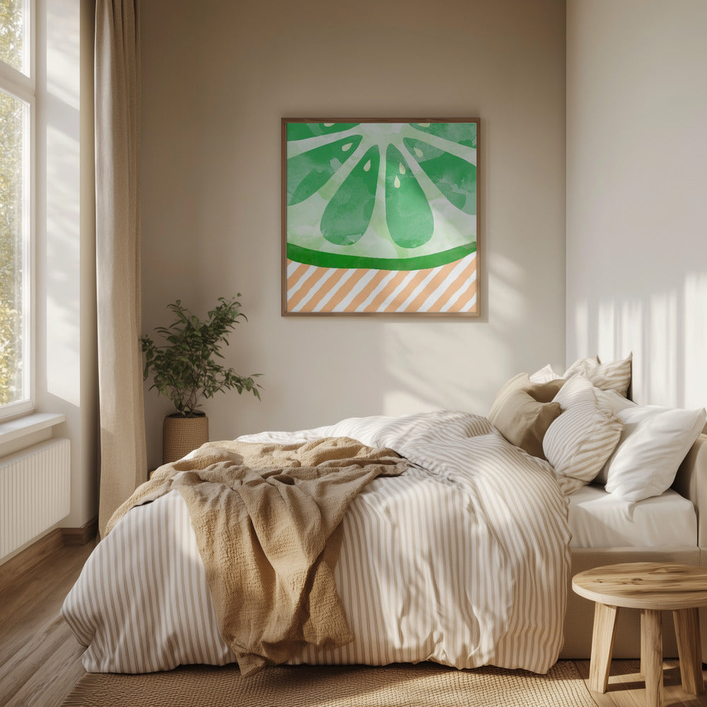 Limetten-Abstrakt | Poster - Kunstdruck
