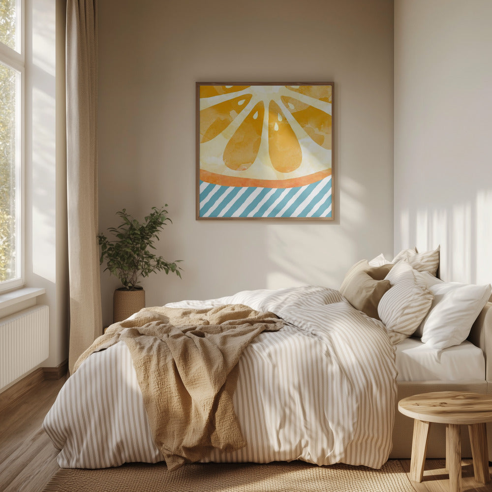 Oranges Abstraktes | Poster - Kunstdruck