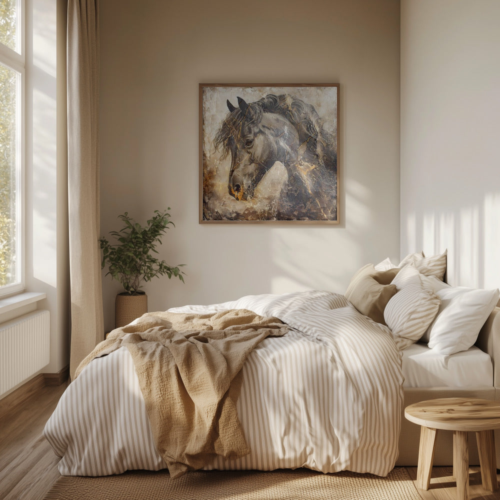 Pferd Vintage Kunst Illustration 11 | Poster