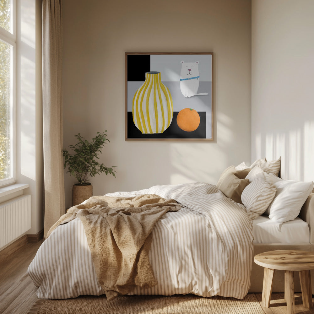 Dal 324a Hund Orange 30x37 | Poster